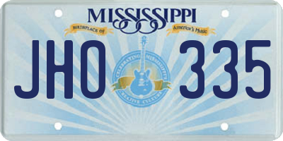MS license plate JHO335