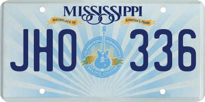 MS license plate JHO336