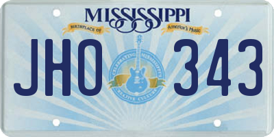 MS license plate JHO343