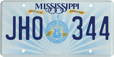 MS license plate JHO344