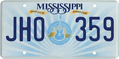 MS license plate JHO359