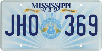 MS license plate JHO369