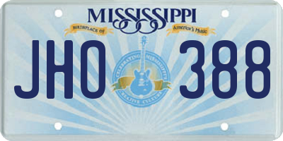 MS license plate JHO388