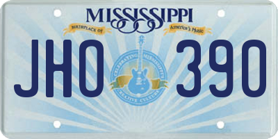 MS license plate JHO390