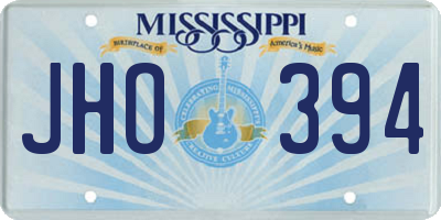 MS license plate JHO394