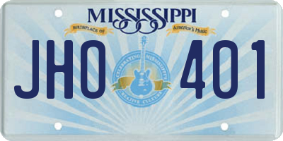 MS license plate JHO401