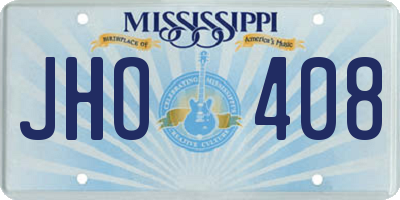 MS license plate JHO408