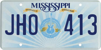MS license plate JHO413