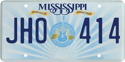 MS license plate JHO414