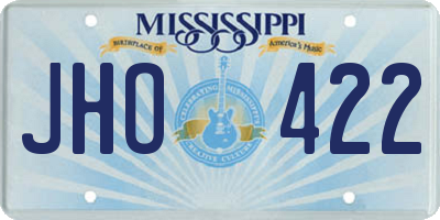 MS license plate JHO422