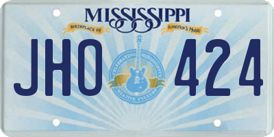 MS license plate JHO424
