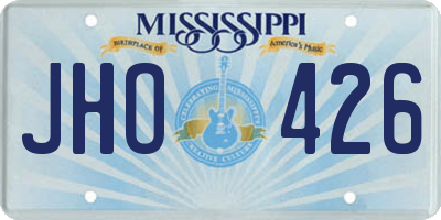 MS license plate JHO426