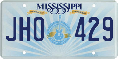 MS license plate JHO429