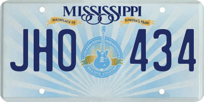 MS license plate JHO434