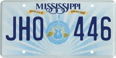 MS license plate JHO446