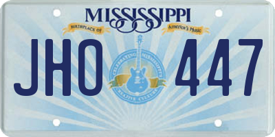 MS license plate JHO447