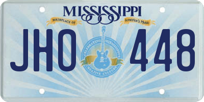 MS license plate JHO448