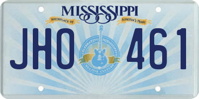 MS license plate JHO461