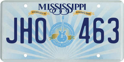MS license plate JHO463