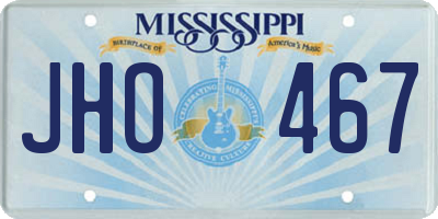 MS license plate JHO467