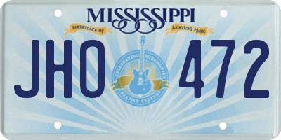 MS license plate JHO472