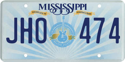 MS license plate JHO474