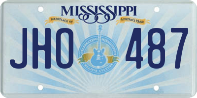 MS license plate JHO487