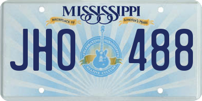 MS license plate JHO488