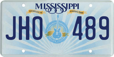 MS license plate JHO489