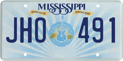 MS license plate JHO491