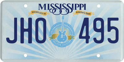 MS license plate JHO495