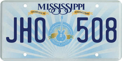 MS license plate JHO508