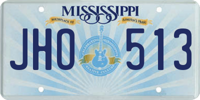 MS license plate JHO513