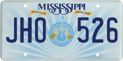 MS license plate JHO526