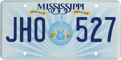 MS license plate JHO527