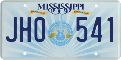 MS license plate JHO541
