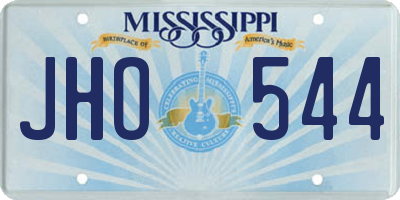 MS license plate JHO544