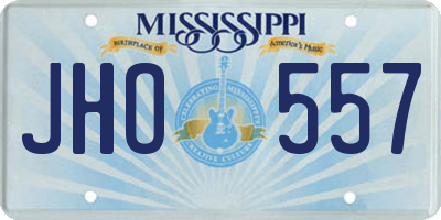 MS license plate JHO557