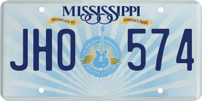 MS license plate JHO574