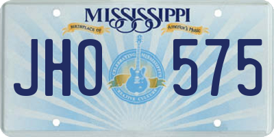 MS license plate JHO575