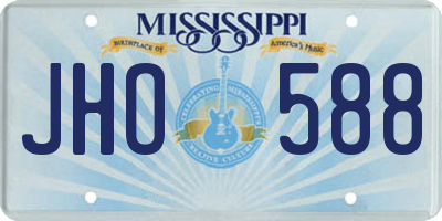MS license plate JHO588