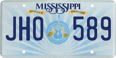 MS license plate JHO589