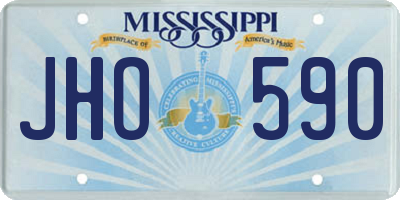MS license plate JHO590
