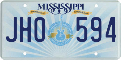 MS license plate JHO594