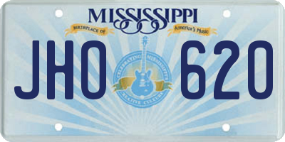 MS license plate JHO620