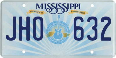 MS license plate JHO632