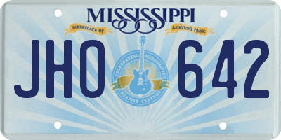 MS license plate JHO642