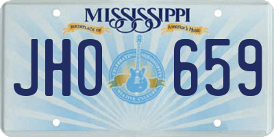 MS license plate JHO659