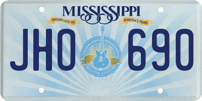MS license plate JHO690