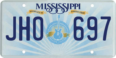MS license plate JHO697